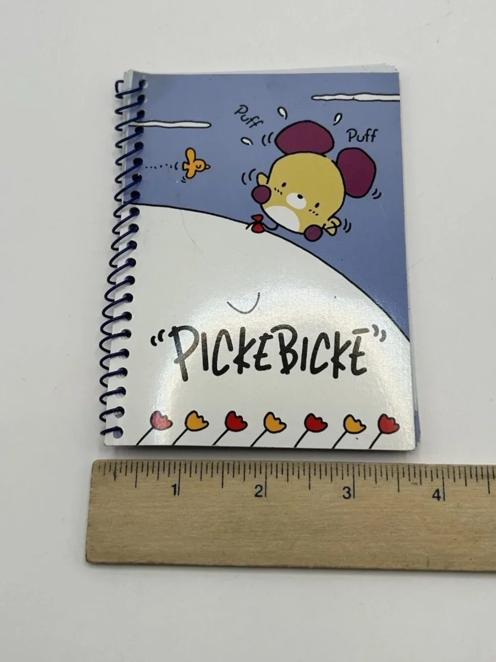 Sanrio 1995 Picke Bicke Spiral Notepad 33 Sheets Vintage Pickebicke Puff Bird